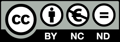 Creative Commons license - BY NC ND